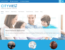 Tablet Screenshot of cityviewfamilydental.ca